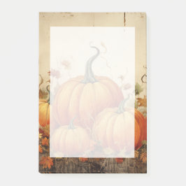 Notas Post-it® Naranja Calabazas Rustic Otoño