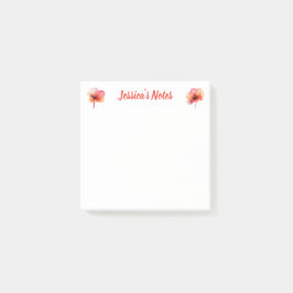 Notas Post-it® Naranja coral contemporáneo floral