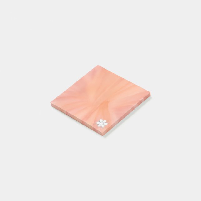 Notas Post-it® Naranja de acuarela cuadrada mini