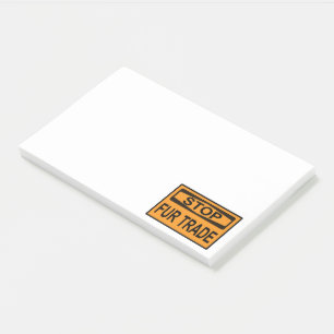 Notas Post-it® Naranja de Detener el Rótulo de Comercio de Pieles