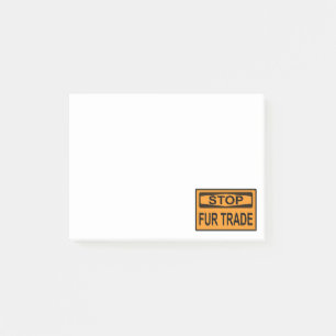 Notas Post-it® Naranja de Detener el Rótulo de Comercio de Pieles