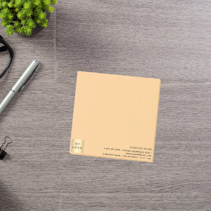 Notas Post-it® Naranja de logotipo de negocios