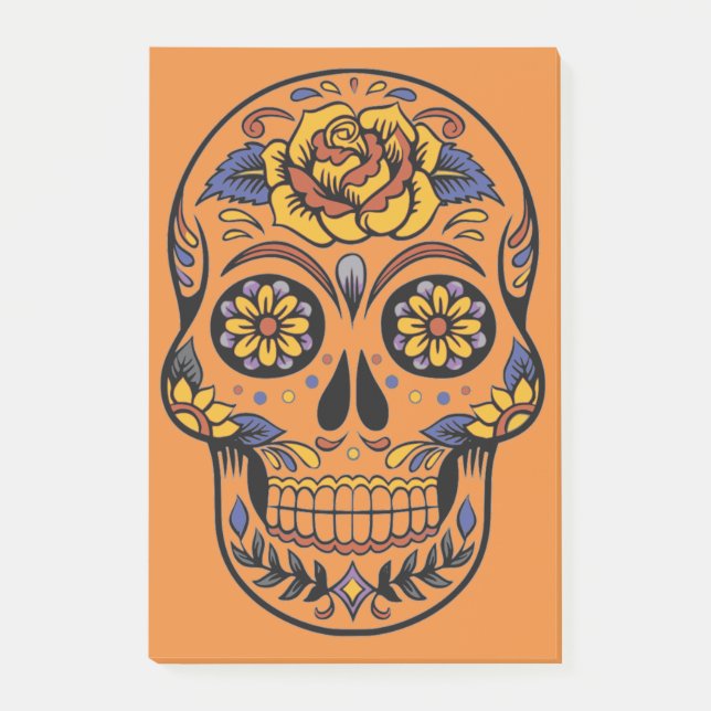 Notas Post-it® Naranja Halloween Skull (Anverso)