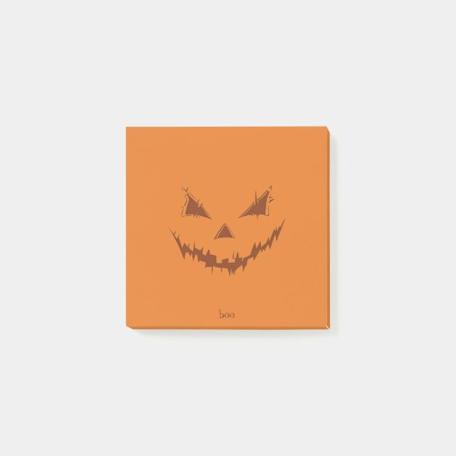 Notas Post-it® Naranja Jack O Lantern (Anverso)