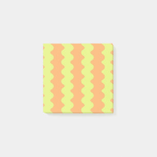 Notas Post-it® Naranja Lime Wavy Stripe Negrita Stationery modern