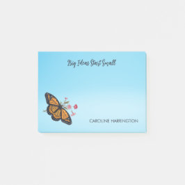 Notas Post-it® Naranja Monarch Butterfly Sky Blue Inspirador