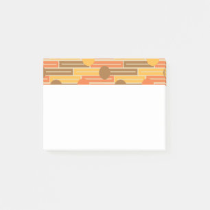 Notas Post-it® Naranja, Oro, Rectángulos y Círculos Marrones