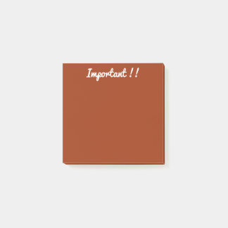 Notas Post-it® naranja oscuro/marrón