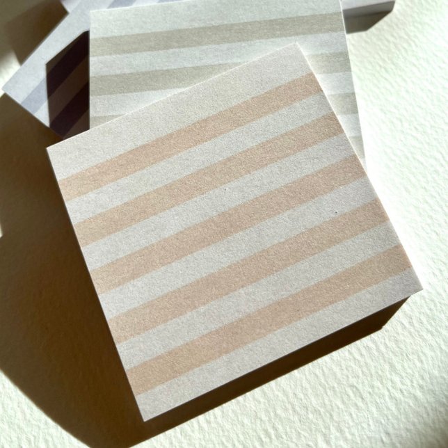 Notas Post-it® Naranja Pastel Stripe Post-It Notes (Soft tone-on-tone stripes make a subtle statement.)
