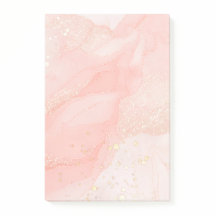 Naranja Peach Liquid Marble Post-It® Notes, 4" x 6