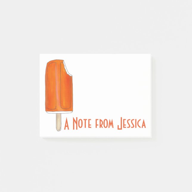 Notas Post-it® Naranja personal Creamsicle Popsicle Post It (Anverso)