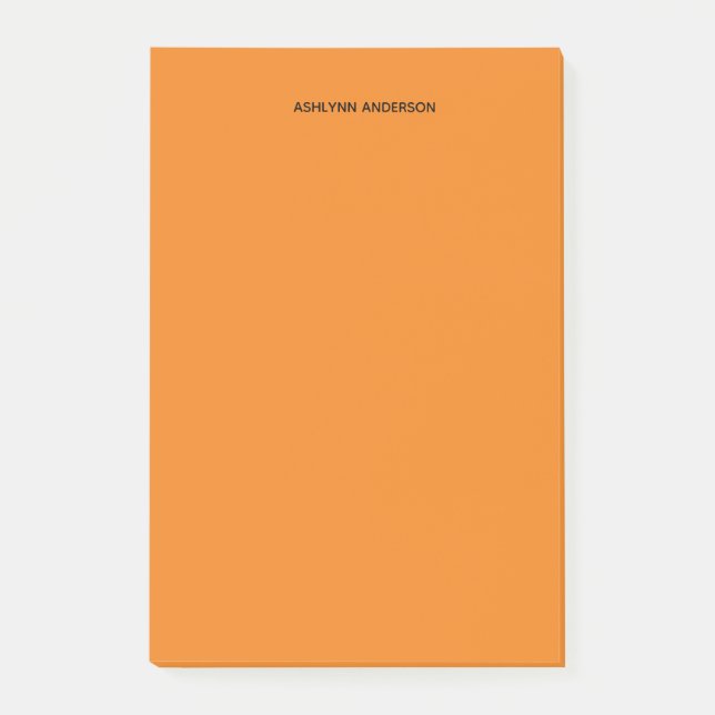Notas Post-it® Naranja personalizado (Anverso)