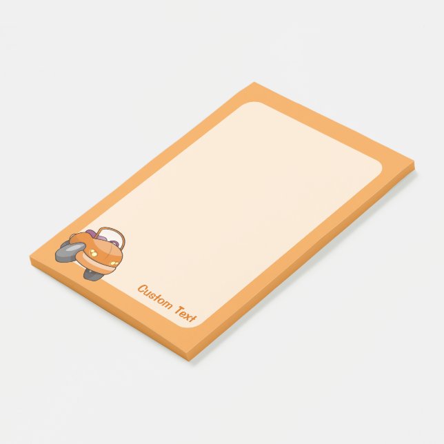 Notas Post-it® Naranja Personalizado Car (En perspectiva)