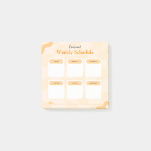 Notas Post-it® Naranja Retro Style Personal Weekner Planner