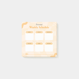 Notas Post-it® Naranja Retro Style Personal Weekner Planner