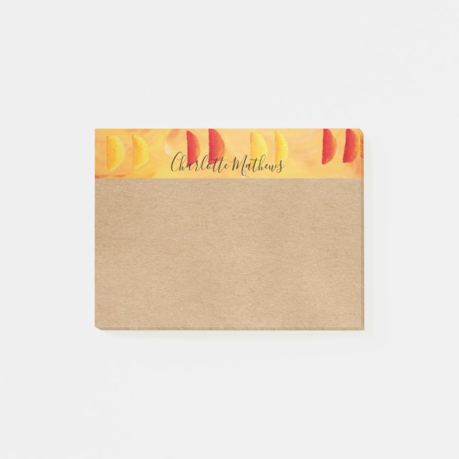Notas Post-it® Naranja rústica y limones Cítricos Personalizados (Anverso)