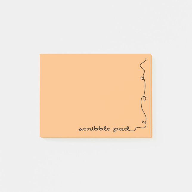 Notas Post-it® Naranja Scribble Pad (Anverso)