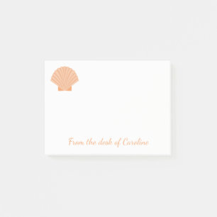 Notas Post-it® Naranja Seashell Nautical Beach - Amor