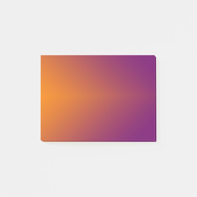 Notas Post-it® Naranja simple a la púrpura (Anverso)