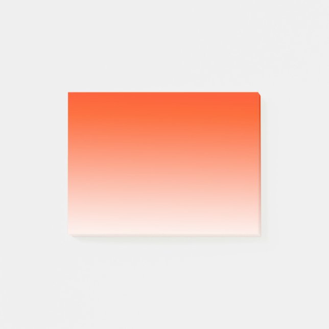 Notas Post-it® Naranja simple al blanco (Anverso)
