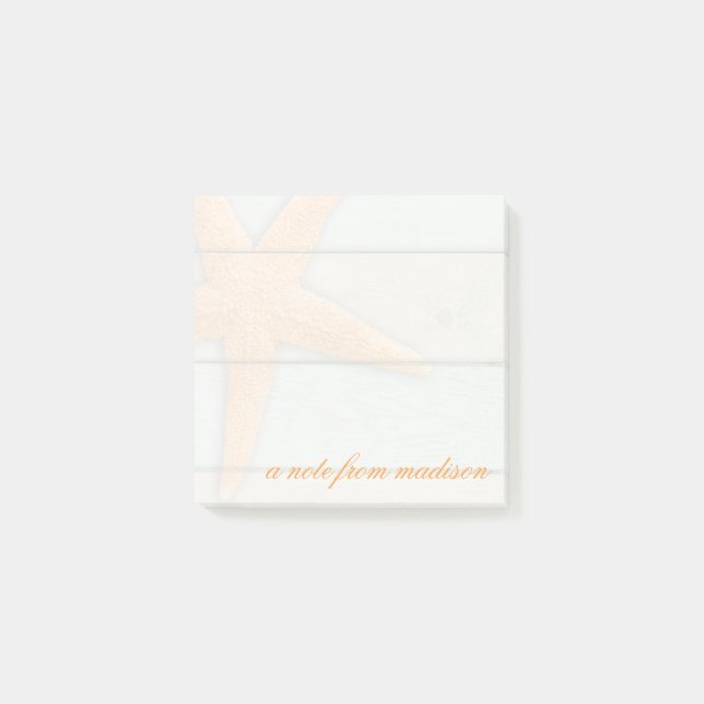 Notas Post-it® Naranja Starfish (Anverso)