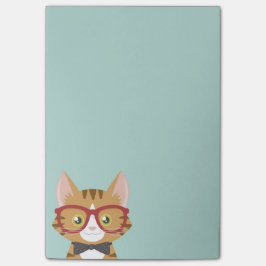 Notas Post-it® Naranja Tabby Hipster Cat Kids Post-it® Notes
