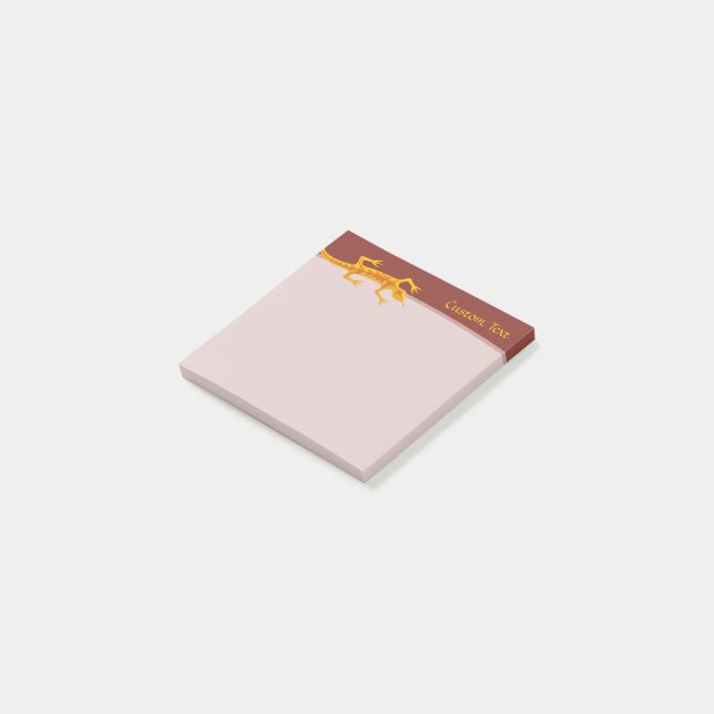 Notas Post-it® Naranja Tribal Lizard (En perspectiva)