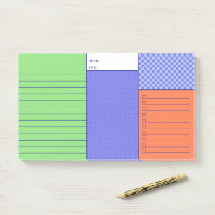 Notas Post-it® Naranja Verde Azul Práctico Organizándose Para Hac