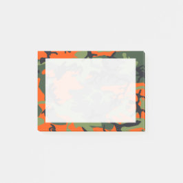 Notas Post-it® Naranja, Verde, Camuflaje Camuflado Negro