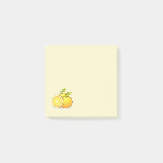 Notas Post-it® Naranjas de fruta linda (Anverso)