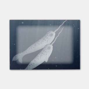 Notas Post-it® Narwhals lindo que nada junto bajo el agua