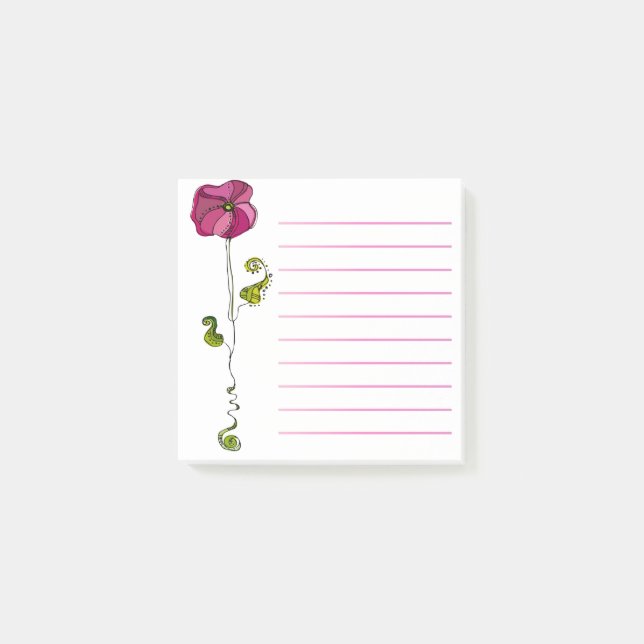 Notas Post-it® Naturaleza de las flores rosas (Anverso)