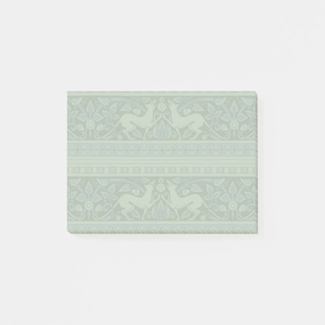 Notas Post-it® Naturaleza del perro Art Decó Nouveau Patrón anima (Anverso)