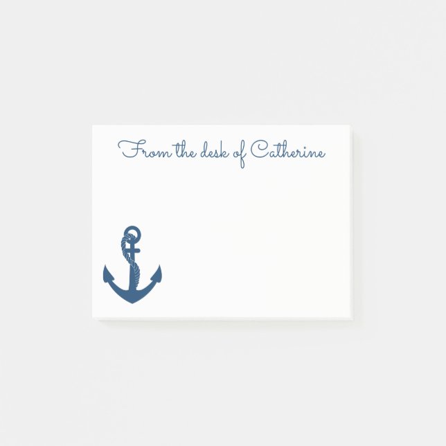 Notas Post-it® Náutica Anchor Beach Ocean Sailor Mar (Anverso)