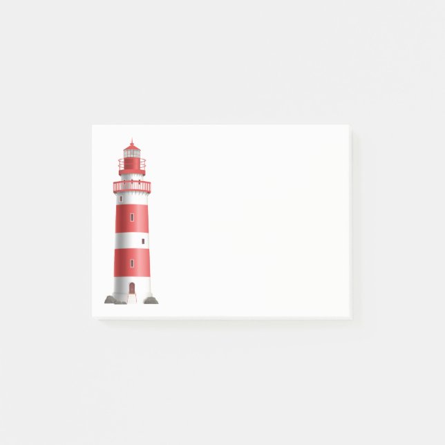 Notas Post-it® Nautical Lighthouse Beach Ocean Sailor (Anverso)