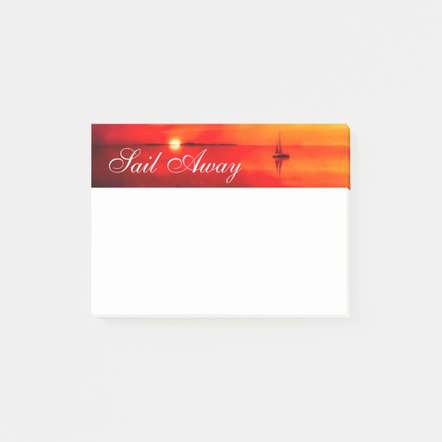 Notas Post-it® Navegar al atardecer (Anverso)