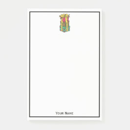 Notas Post-it® Navidad apilada y envuelta presenta navidades