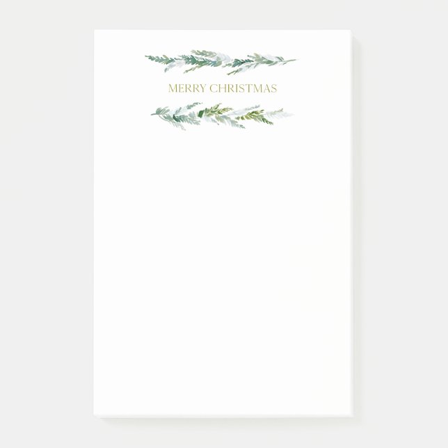 Notas Post-it® Navidad de hoja perenne (Anverso)