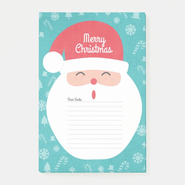Notas Post-it® Navidad de Santa Claus (Anverso)