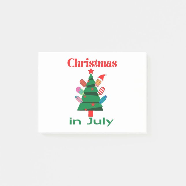 Notas Post-it® Navidad en julio (Anverso)