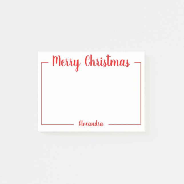 Notas Post-it® Navidad Feliz personalizada (Anverso)
