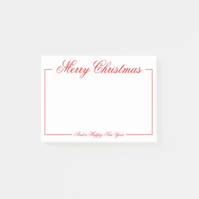Notas Post-it® Navidad Minimalista y roja (Anverso)
