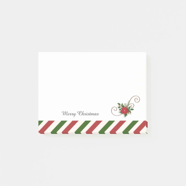 Notas Post-it® Navidad rojo y verde (Anverso)