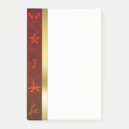 Notas Post-it® Navidad sucio del oro del vintage