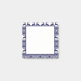 Notas Post-it® Navidades, azul y blanco escandinavo