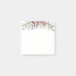 Notas Post-it® Navidades Bodas del Winter Berries Greenery Foliag