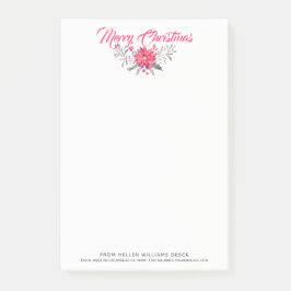 Notas Post-it® Navidades Bouquet Merry Christmas Typography