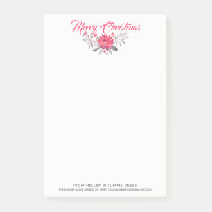 Notas Post-it® Navidades Bouquet Merry Christmas Typography