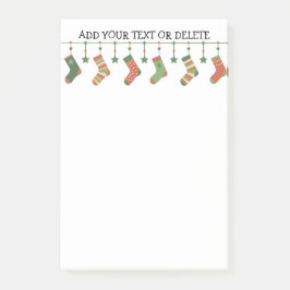 Notas Post-it® Navidades calcetean medias estacionales garland te