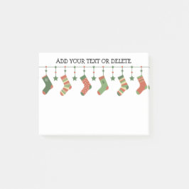 Notas Post-it® Navidades calcetean medias estacionales garland te